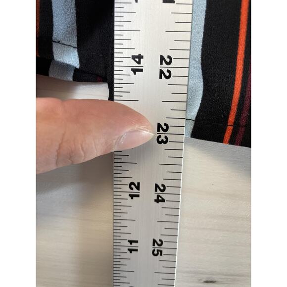 Halogen Cami Tank Top Womens Small Multicolor Striped Spaghetti Strap V Neck - Picture 3 of 8